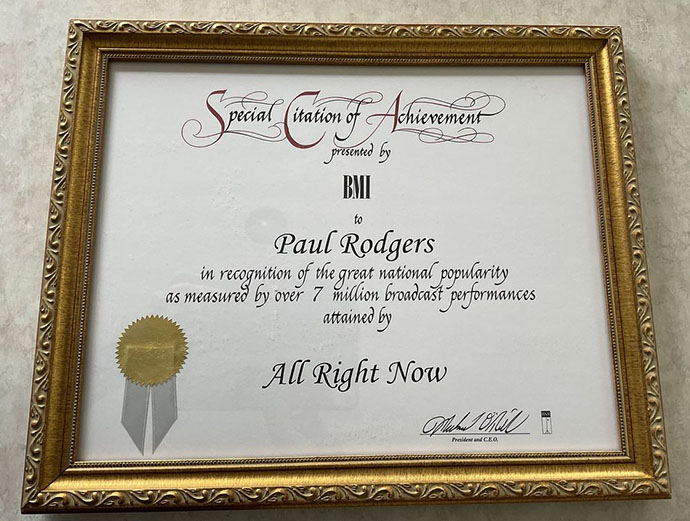 CONGRATULATIONS to PAUL RODGERS - and FREE - 'ALL RIGHT NOW' 7M BROADCAST PLAYS 'All Right Now' frequently played with Queen in @QueenWillRock + @_paulrodgers collab years. MORE HERE: brianmay.com/queen-news/202… WELL DESERVED ‼️🏆🌟👏 @bmi #freeband #allrightnow #congratulations