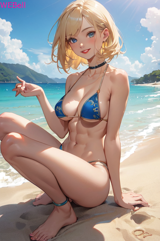 drifdar919's tweet photo. one last AI set for today...#bluebikini #pixai #pixaiart #blondegirl #animegirl #tightabs #atthebeach https://t.co/PrtmxNfdWu
