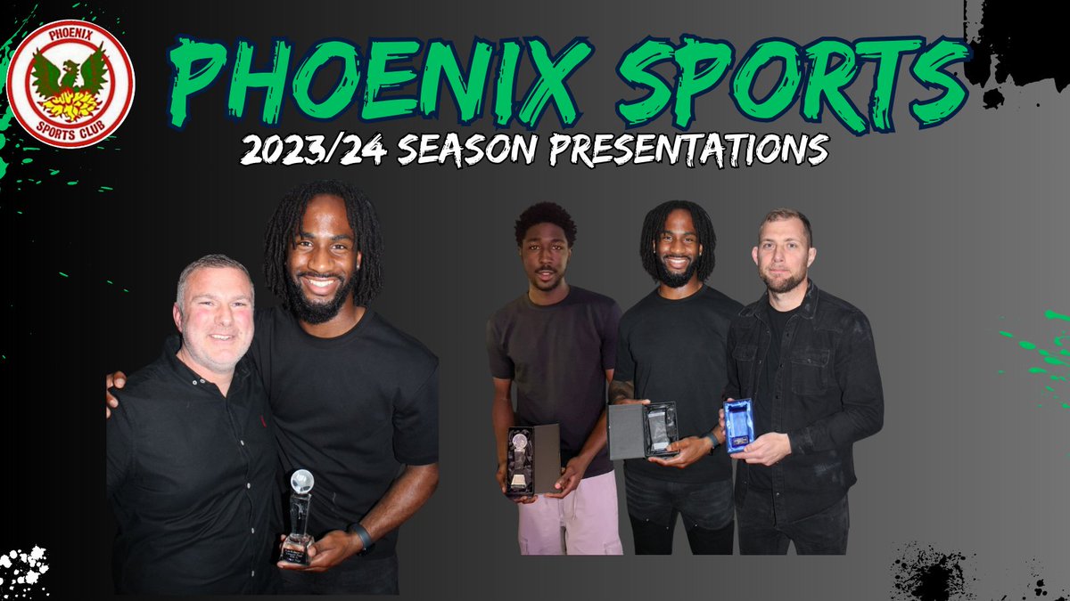 Season 2023/24 Player Awards 🏆🏆🏆🏆 Managers Player of the Season - Dexter Peter Players Player of the Season - Denzelle Olopade Supporters Player of the Season - Ryan Hayes 'Phoenix Massive' Player of the Season - Dexter Peter phoenixsportsclub.co.uk/news/end-of-se… 💚🖤
