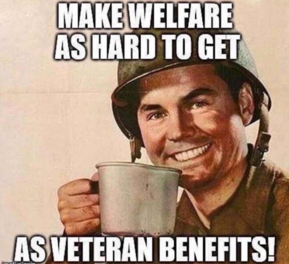 My family are all veterans and the last time I looked, we don’t get any benefits that help !