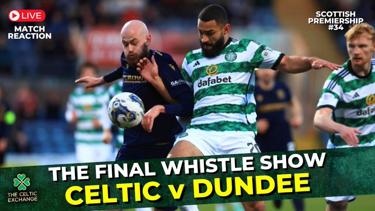 🟢 CELTIC v DUNDEE 🎙️ We’ll be LIVE immediately on the final whistle with all the match reaction 👨‍🍳 @tino_tce @brydo841 & @jamesTCE2020 ⚽️ Another huge 90mins ahead! 🗣️ Join the conversation here 👇 youtube.com/live/nhVbgQ2Ul…