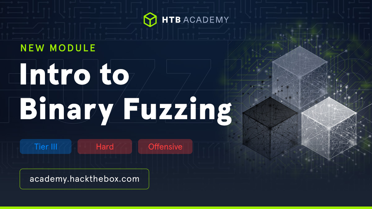 What's all the FUZZ about? 😵‍💫
A new #HTB Academy module is here! Dive into the powerful testing technique and learn how to use it to spot critical issues in software. Start now: okt.to/J9u3ps
#HackTheBox #HTBAcademy #CyberSecurity #Fuzzing