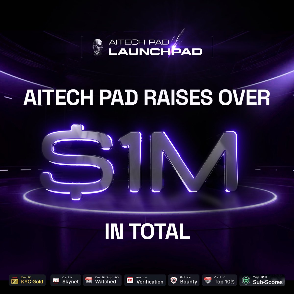 🔥AITECH Pad Raises over $1M in Total! 🎉 We're excited to share that AITECH Pad has raised over $1 million in funds to support 9 Web3 projects, propelling them towards TGE and continued development. ➡️ Learn More: aitechpad.io