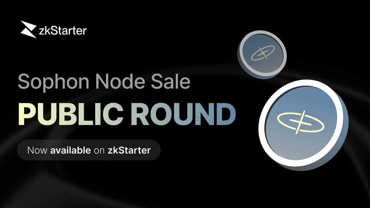🔥The Public Round for @sophon Node Sale is now available on #zkStarter. 500 Tier 5 Nodes are open for sale to every user, on a First Come, First Serve Basis. ⏰ Public Period: 24 hours, until 2 PM UTC on April 29, 2024. Join now at: zkstarter.holdstation.com
