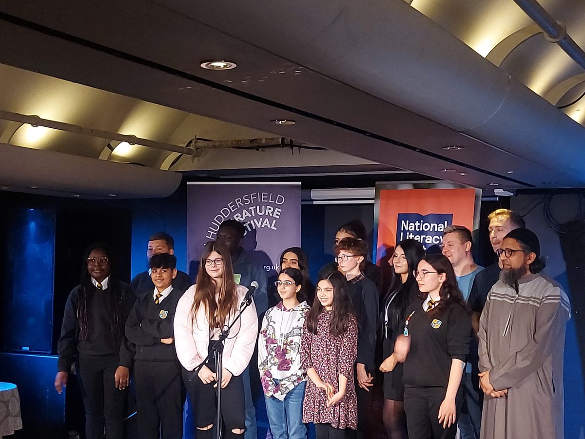 West Yorkshire Young Poet Laureate, shortlisted open mic @Literacy_Trust @Hudd_Lit_Fest was phenomenal
 
Such a talented bunch of young people. 

We had an amazing time.