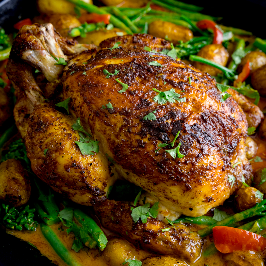 Curry Roast Chicken

Succulent roast chicken cooked together in one pan with tender potatoes and vegetables in a creamy coconut curry sauce. 
A fantastic alternative for your Sunday Roast - clean plates all round. 😋

kitchensanctuary.com/curry-roast-ch…
#kitchensanctuary #foodie #recipe