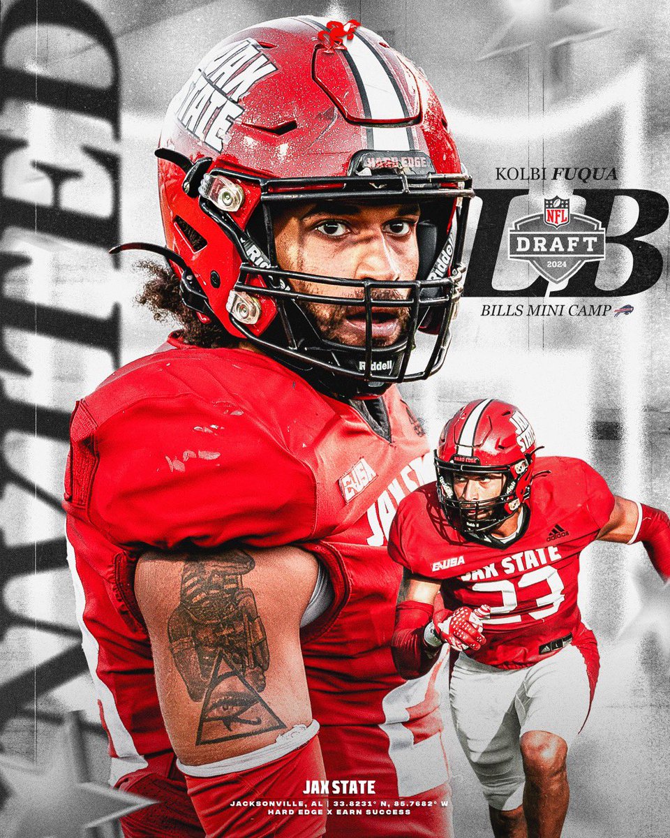 Jax State ➡️ <a href="/BuffaloBills/">Buffalo Bills</a> 

@sticky_hands84 invited to Rookie Mini Camp‼️

#HardEdge | #EarnSuccess