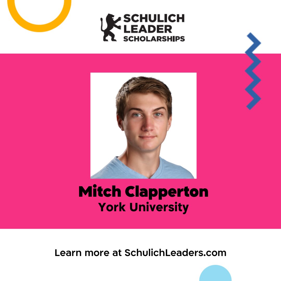 Did you know, 2023 @YorkUniversity #SchulichLeader Mitch Clapperton was the Founder and President of their high school STEM club!