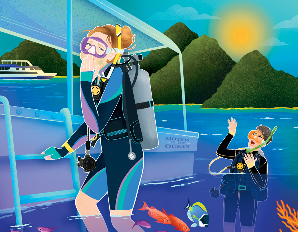 'My first time on a liveaboard—in a dream spot like Palau, no less—was thanks to an assignment that had somehow landed in my lap. Nobody on staff could make the trek to Palau, so they sent lucky me instead.'

Read more 👉 padi.co/9v1aqm1s 

🖋️ Terry Ward
🎨 Lauren Rebbeck