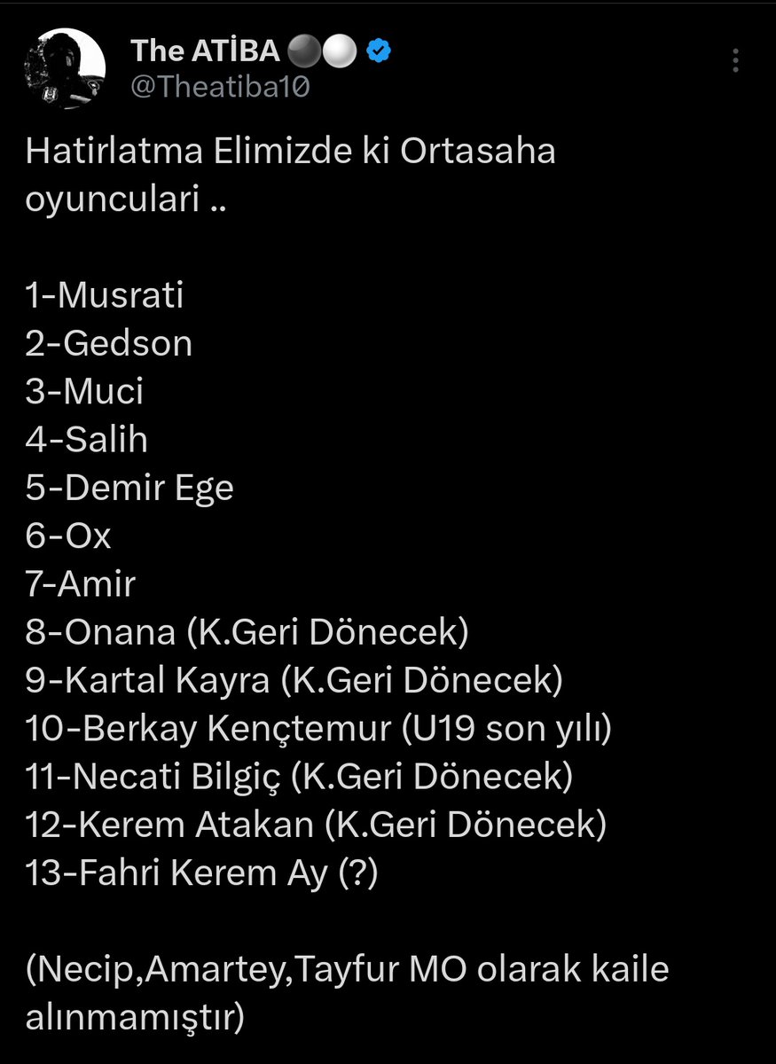 Neden net bir sportif direktör gelmesini istiyorum söyleyeyim.. Beşiktaş'in iyi bir kadro mühendisliğine ihtiyacı var .. Elimizde toplam 17 tane ortasaha oyuncusu mevcut .. (Abdullah Aydın dahil .) Bir profesyonel kulüpte böyle bir kadro mühendisliği olabilir mi .?