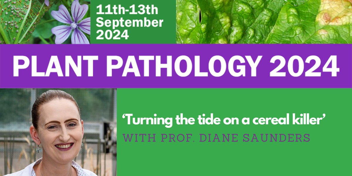 Diane Saunders, John Innes Centre, winner of the RKS Wood Prize 2024, presents 'Turning the tide on a cereal killer' at #PPATH2024. Don't miss this insightful session! 
Plantpathology.org.uk