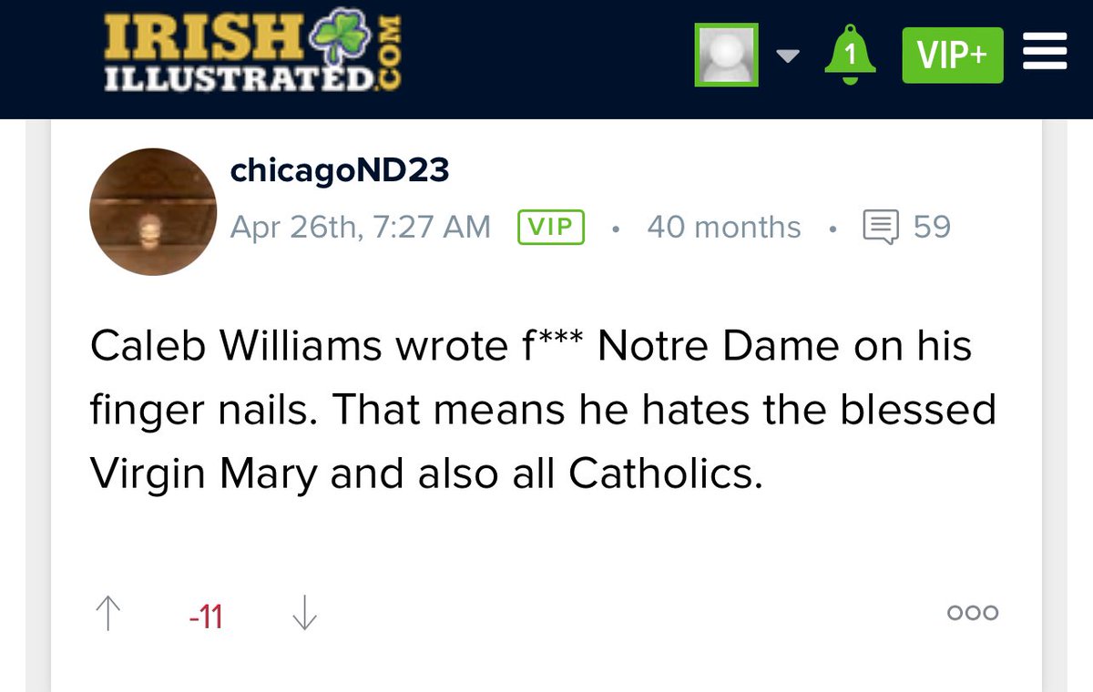 Caleb Williams hates Catholics and the Virgin Mary.