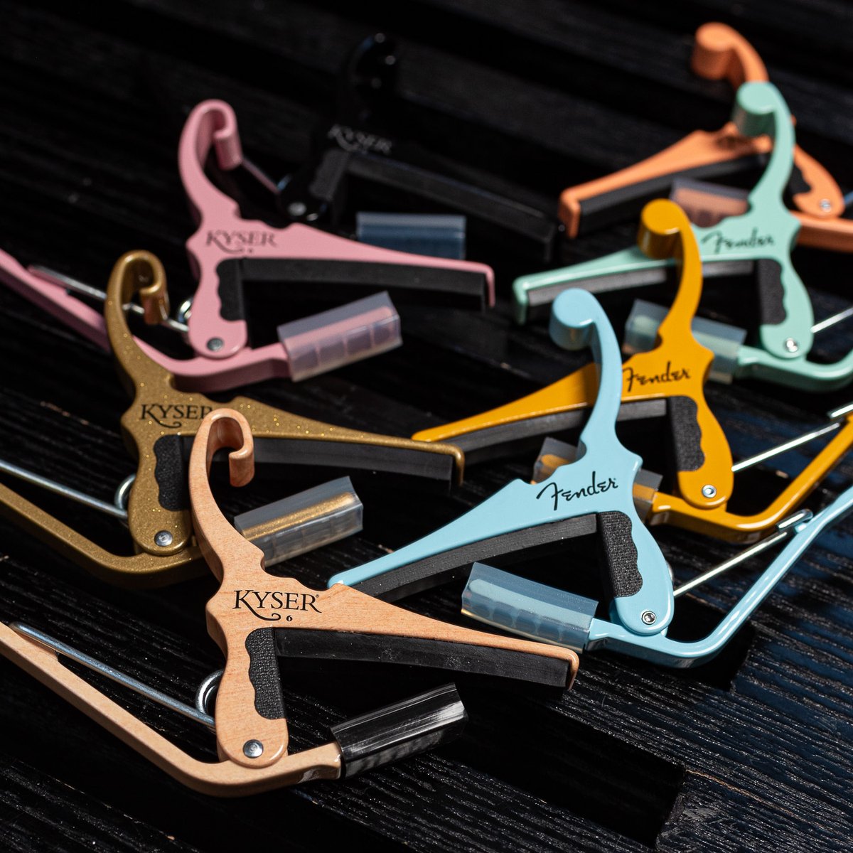 Find a @KyserCapos Quick-Change Capo that matches your style at CME! Using only materials sourced from the United States, Kyser Quick-Change Capos have been handmade in Texas for over 40 years. Shop yours at CME or learn more on our Soundboard Blog today! bit.ly/44fly1v