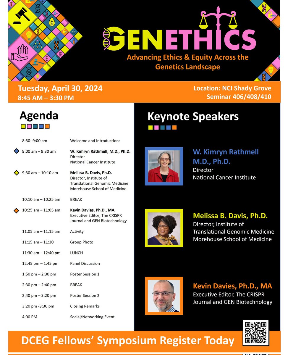I'm so excited to be on my way to @theNCI tomorrow, to be a keynote speaker for the DCEG Fellows meeting, GENETHICS. (Following the amazing @NCIDirector, Dr W. Kimryn Rathmell, will be tough, though.) Extremely grateful for the opportunity!