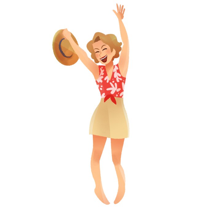 「brown hair straw hat」 illustration images(Latest)
