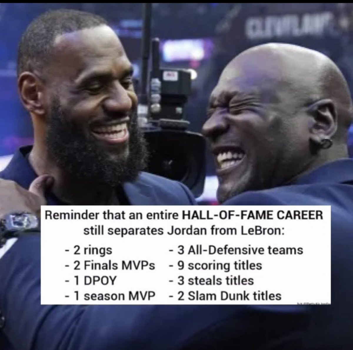 There’s an entire Hall of Fame resume separating #Bulls Michael Jordan & #Lakers LeBron James 💀