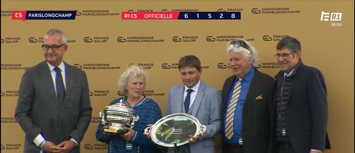 This is what Racing is all about! The G1 #Ganay goes to HAYA ZARK 🇫🇷. Trainer visibly emotional at his first ever G1 and I doubt it will be the last G1 of the season for Pouchin!