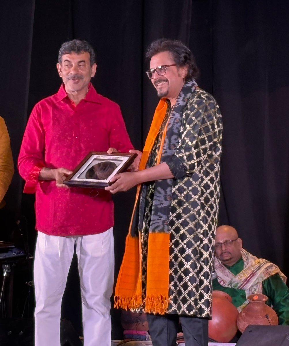 Sri Jayesh Ranjan IAS Principal Secretary IT and Industries Telangana State, felicitates Tabla performer Bickram Ghosh at Ravindra Bharati , Hyderabad