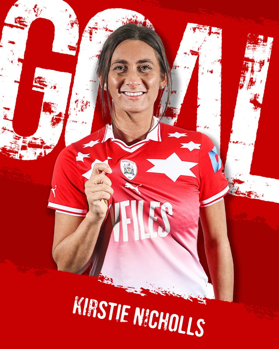 52' GOAL! Charley Evans breaks on the halfway line and delivers an excellent through ball for Kirstie Nicholls, who fires home from just inside the area to put Barnsley ahead! 🅱️ 2-1 ⚫