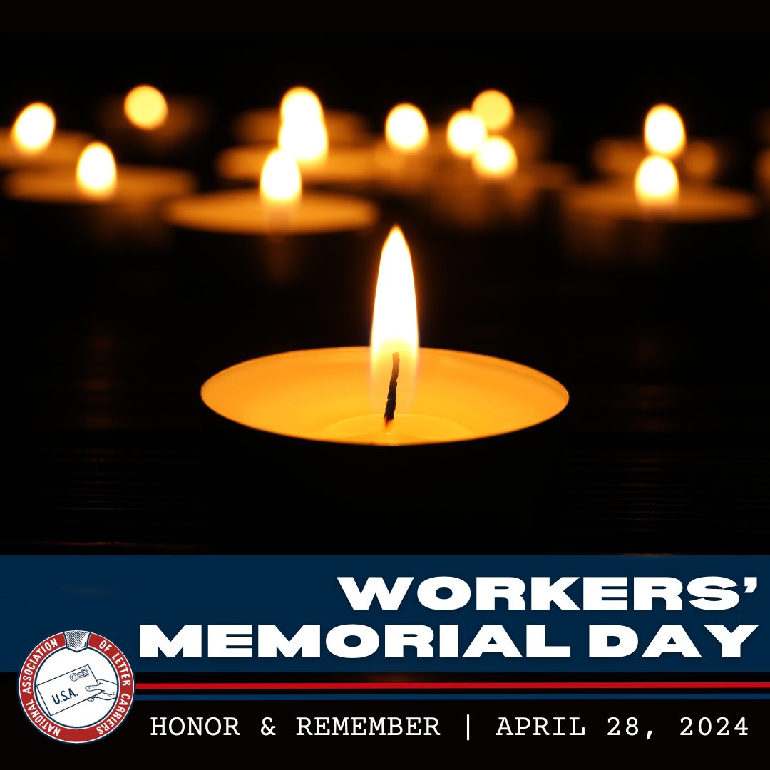 On #WorkersMemorialDay, we honor workers killed or injured on the job and renew the call for all letter carriers to be treated with dignity and respect. Learn more about NALC’s work to ensure a safe working environment for letter carriers here: nalc-info.org/WorkersMemoria….