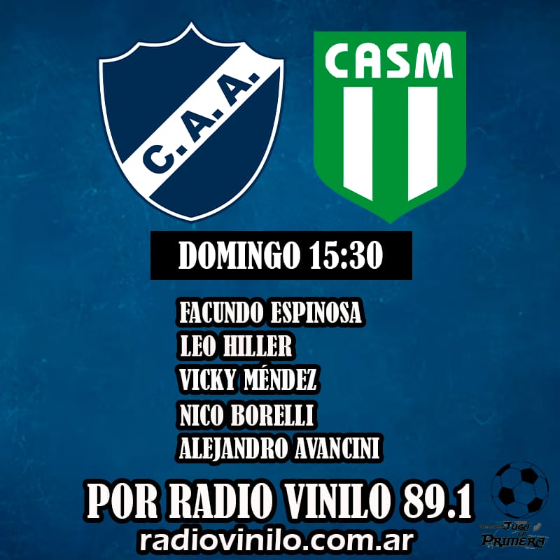 Hoy viviremos por <a href="/FMVinilo891/">RadioVinilo891</a> #Moron #Aldosivi y #Alvarado #SanMiguel 

Relatos <a href="/SMVangelista/">Sergio Vangelista</a> <a href="/FacuEspinosaB/">Facundo Espinosa</a> 
Comentarios Mario Giannotti y <a href="/leohiller/">Leonardo Hiller</a>