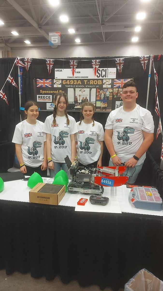 Robot inspected, pit set up,off to do some practice!! #VEXUKatWorlds #VEXWorlds #TeamTanfield