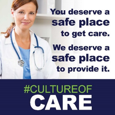 From the ER to the ICU, the OR to L&D, health care workers are here to care for you. By treating health care workers with kindness and respect, you are caring for them in return. #WorkplaceViolencePreventionMonth #CultureofCARE