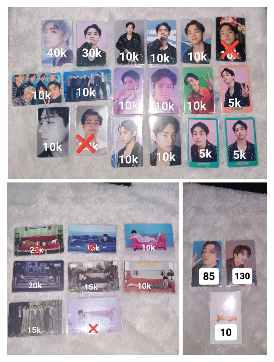 ✨WTS || want to sell✨
📍Dom Jatim 
✅Ready ina
✅ Keep event with DP 
✅Good condi 
✅Req shopee video 
✅Take banyak bisa nego tipis 
❌Exc adm&pack 
❌No return no refund
#pcbts #jajanhybe #jajanbighit #BTS #jk #v #rm #jm #hope #suga #jin