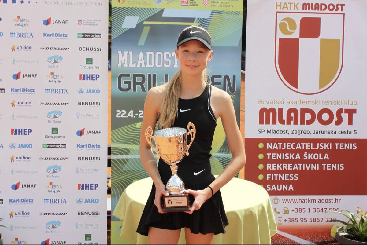Local Sophia Santos 🇭🇷 wins the 14&U Cat.2 Mladost Grill Open in Zagreb #TEJT 📸 @hts_sluzbeni