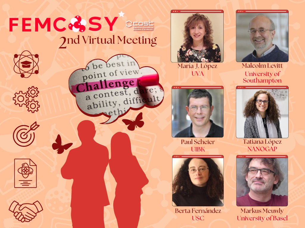 🌟 Excited for FemCOSY's next virtual meeting on May 2nd! Join us from 09:00-13:00 GMT+2 as we discuss empowering women in Physics and Chemistry, overcoming obstacles, adressing challenges and fostering inclusivity. 🔗cost-cosy.eu/activity/the-2… @COSTprogramme