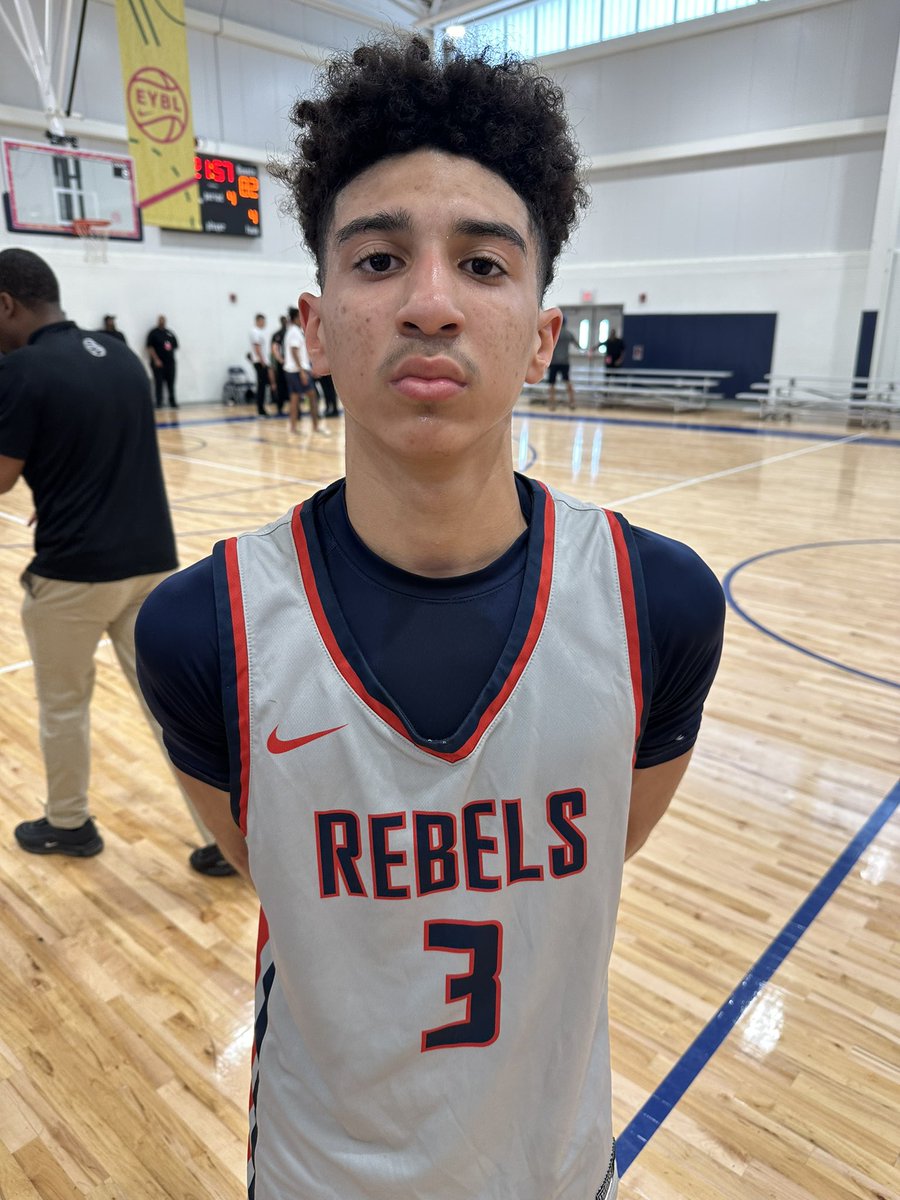 2027 Cayden Daughtry (@CayDBaller) of @fl_Rebels also had an explosive scoring outing. Smooth shot from the outside and also very capable of getting to the rim and finishing in traffic. @NikeEYB