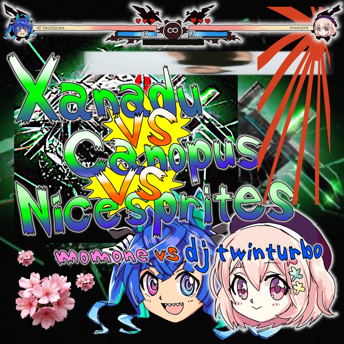 momone vs dj twinturbo - Xanadu vs Canopus vs Nice sprites artwork by @oniguruma_ soundcloud.com/nameruna/momon…