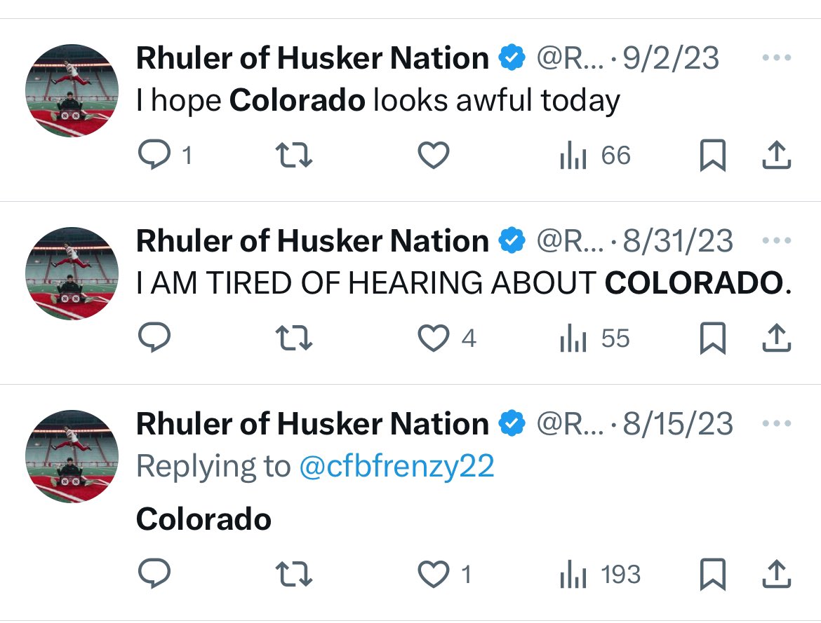 A year and a half later and still posts about Colorado every damn day