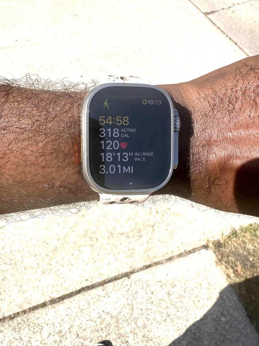 Another successful morning of walking 3 miles. The goal is to get 3 miles less than 45 minutes. 

#EyesOnSparrow #AppleWatch #BuildingBetterHealth