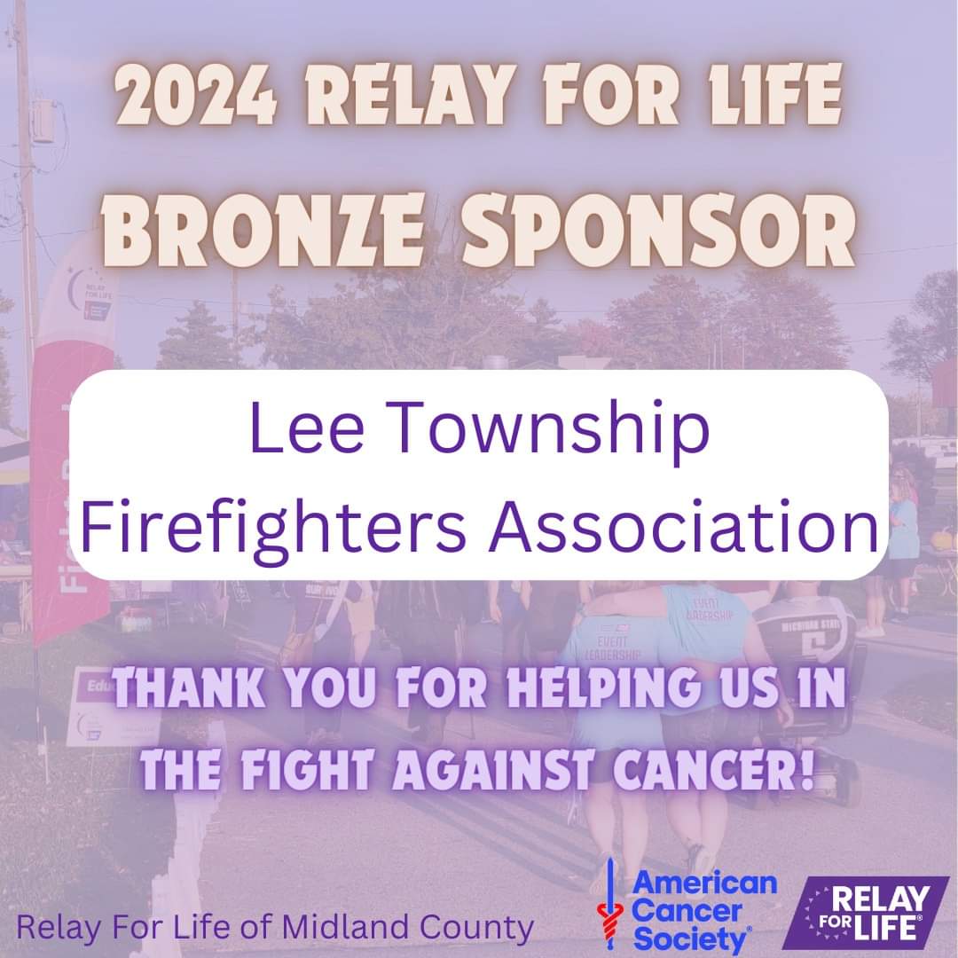 A big thank you to the Lee Township Firefighters Association for helping us put out cancer!

#RelayForLife
