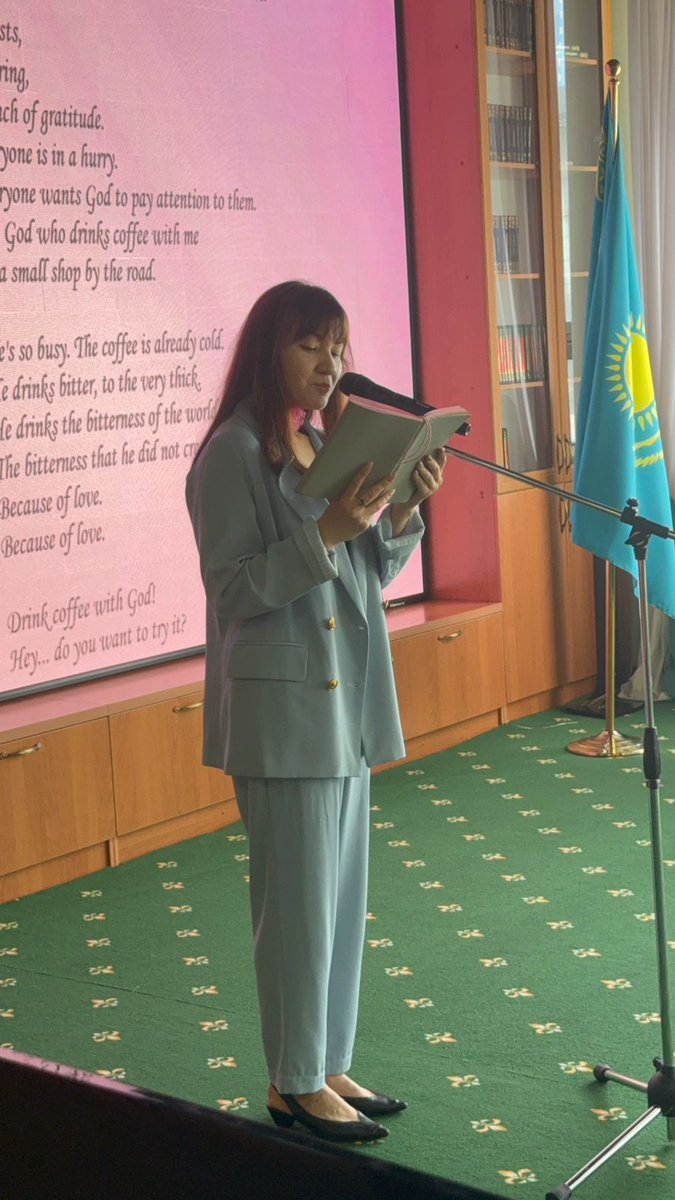 Penyair dan Penulis memperingati #HariPuisiNasional 28 April 2024 di #Kazakhstan dengan Pembacaan Puisi Persahabatan Indonesia - Kazakhstan. 'Dengan puisi aku bersahabat dengan sesama manusia.' ~ #DubesRIKazakhstanTajikistan #IniDiplomasi #RintisKemajuan @Kemlu_RI @PEDOMAN_id