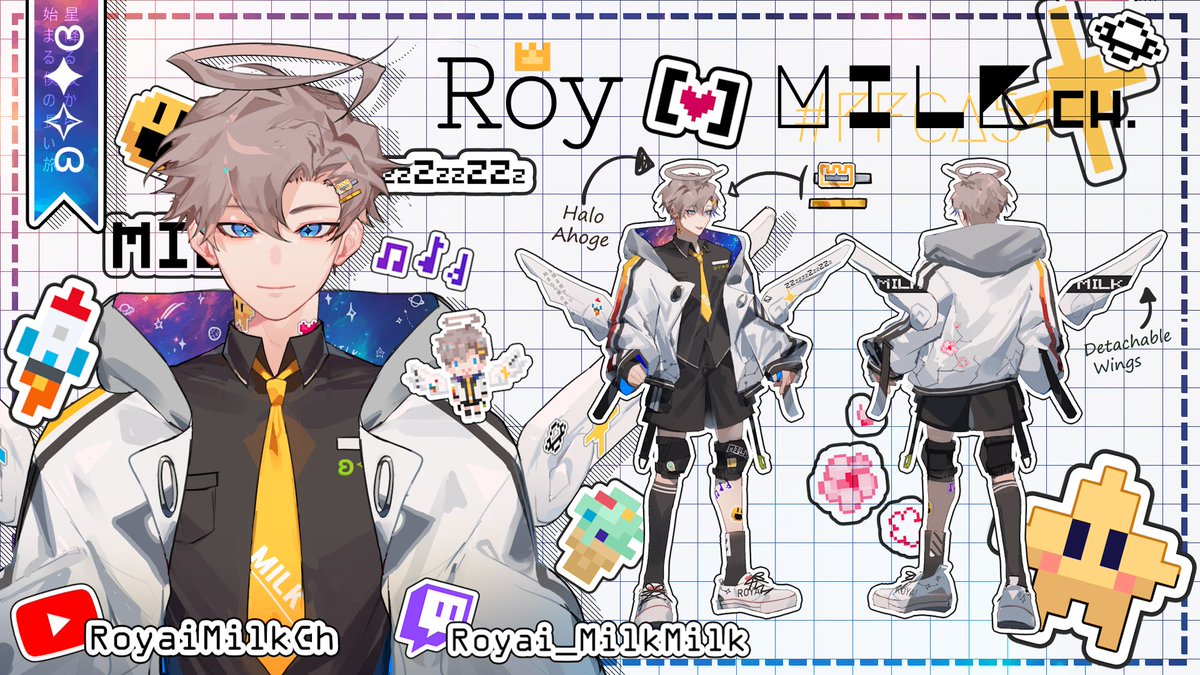 Royai_MilkMilk's tweet image. 📡Official Reference Sheet Released🛰️

You can call me Roy- I&apos;m the Pixel Prince of the Milky Way!! I stream my adventures° every week! You can join me if you want ʚ(｡•̀ᴗ-)✧
ʚ✧✦ɞ    ⇽ ᴹᶦˡᵏᴹᶦˡᵏ∞ ᴮᵃᵈᵍᵉ

ᴀʀᴇ ʏᴏᴜ ʀᴇᴀᴅʏ ғᴏʀ ʟɪғᴛᴏғғ? 🚀[🔗s in replies ↯]