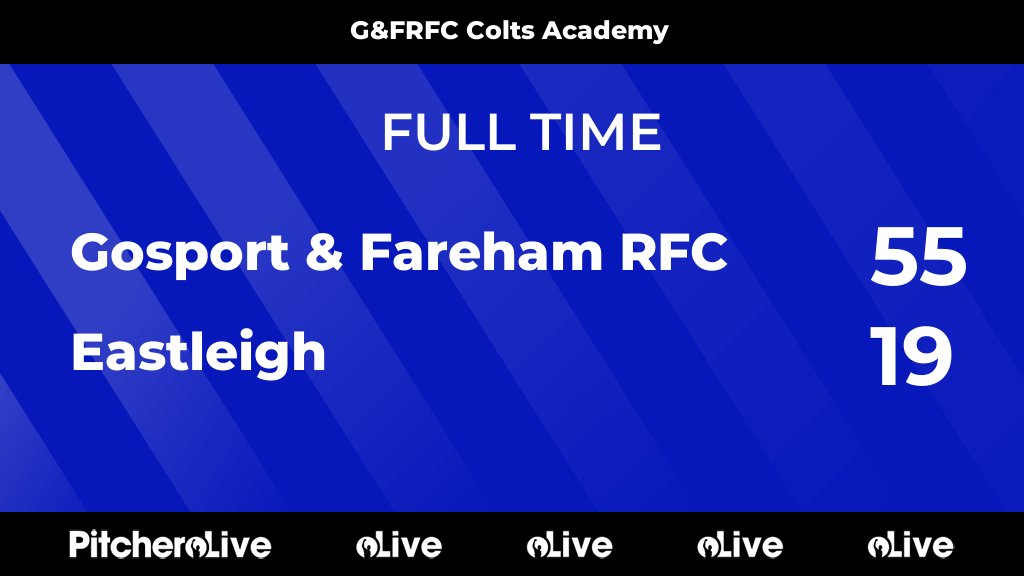 FULL TIME: Gosport & Fareham RFC 55 - 19 Eastleigh #GOSEAS #Pitchero gosportrugby.club/teams/32812/ma…