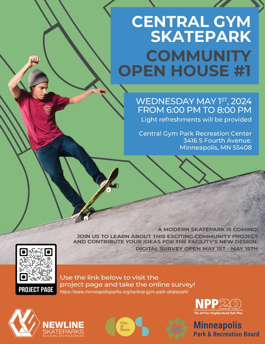 City of Skate (@cityofskate) on Twitter photo New Skatepark Project Minneapolis - <a href="/MplsParkBoard/">Minneapolis Park and Recreation Board</a> -
Central Gym Park Design Open House Weds. 5/1 6-8PM - This is the 5th new skatepark completed or in the works in MPLS following Elliot, Painter, Folwell, and 28TH St. New Skatepark Project Minneapolis - <a href="/MplsParkBoard/">Minneapolis Park and Recreation Board</a> -
Central Gym Park Design Open House Weds. 5/1 6-8PM - This is the 5th new skatepark completed or in the works in MPLS following Elliot, Painter, Folwell, and 28TH St.