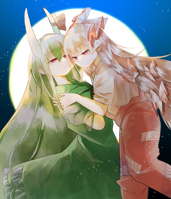  #東方project #藤原妹紅 #上白沢慧音 #もこけーね 