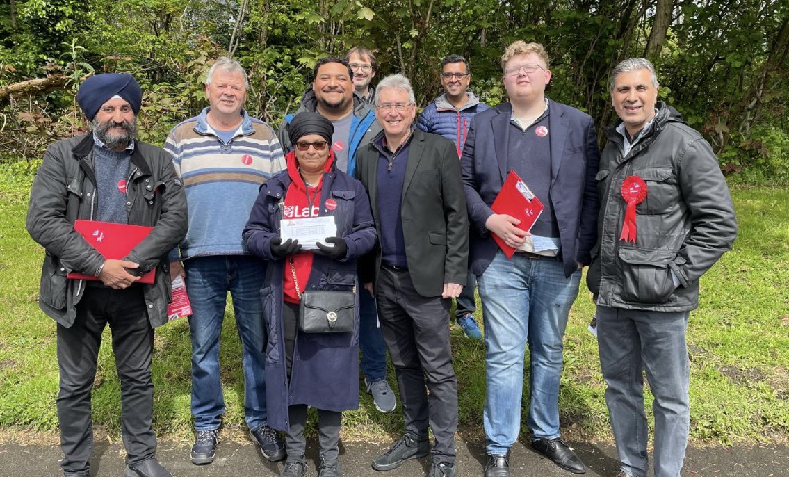 Campaigning in Cradley North and Wollacote - with the @sikhs4labour and @WMLabour team. For the 3 local @DudleyLabGroup candidates. I am standing for re-election as Police and Crime Commissioner for the West Midlands on 2 May!