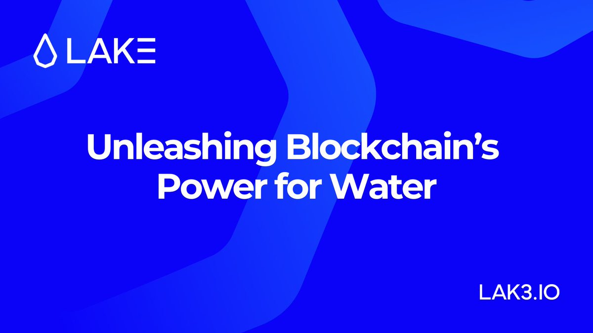#Blockchain with #Water? Absolutely! With #LAK3, we're creating a fair, efficient, and transparent water economy where everyone can be an active participant. Dive into the future of water with us!🌐💧