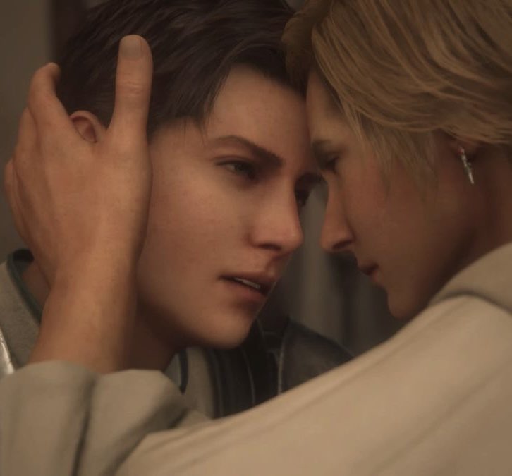 Forehead touch: a great, ‘capital L’ love. A deep emotional connection. A declaration of soulmatism. 

 #dionlesage #terence #teredio  #テラディオ #cliji #finalfantasy16