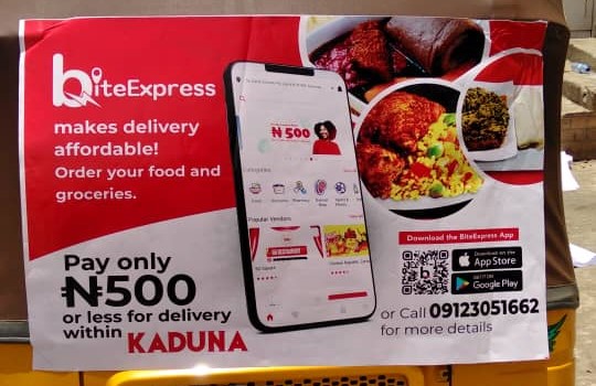 Good news! BiteExpress, Kaduna's top food delivery service, is now in your city!🌇

Enjoy quick and affordable delivery of:

-  Food
- Groceries
- Medicine 
- And More...

To your doorstep for ₦500 or less in just a few clicks!
#fooddelivery #Foodie
