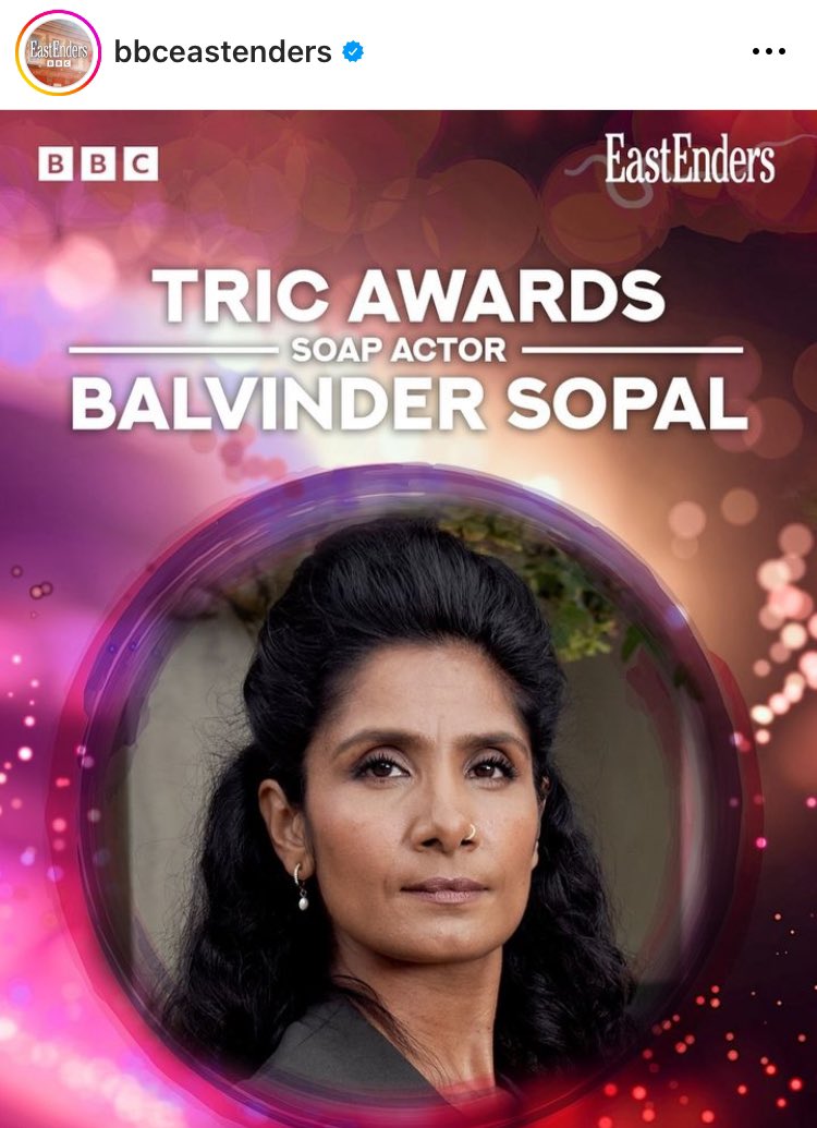 Still time to vote for the fabulous Balvinder for best soap actor at the #TRICAwards Voting closes 17th May😊

poll-tric.org.uk