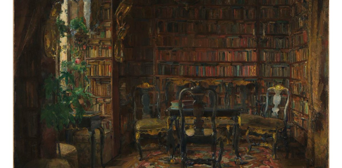 Biblioteka Thorvalda Boecka, malowała Harriet Backer (1902)