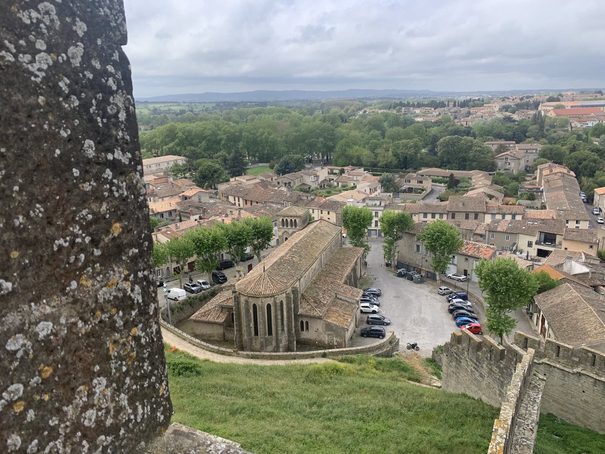 Yesterday we visited Carcassonne. This is a shot of the town from the heights of the ‘old city’ {fortress}.
