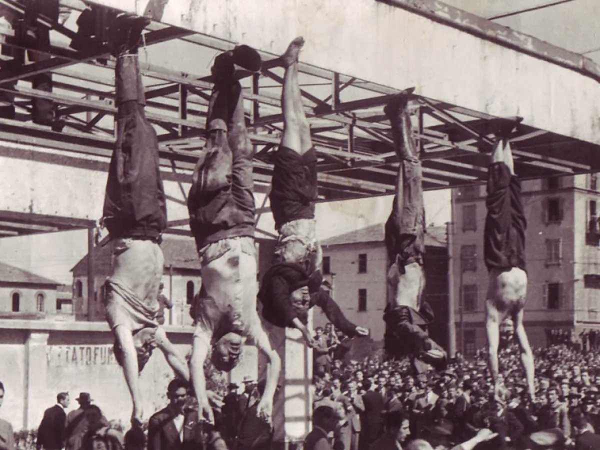Happy Hanging Mussolini Day! Seventy-nine years ago today, Fascist dictator Benito Mussolini became a Victim of Communism @VoCommunism after being captured and executed by communist partisans.