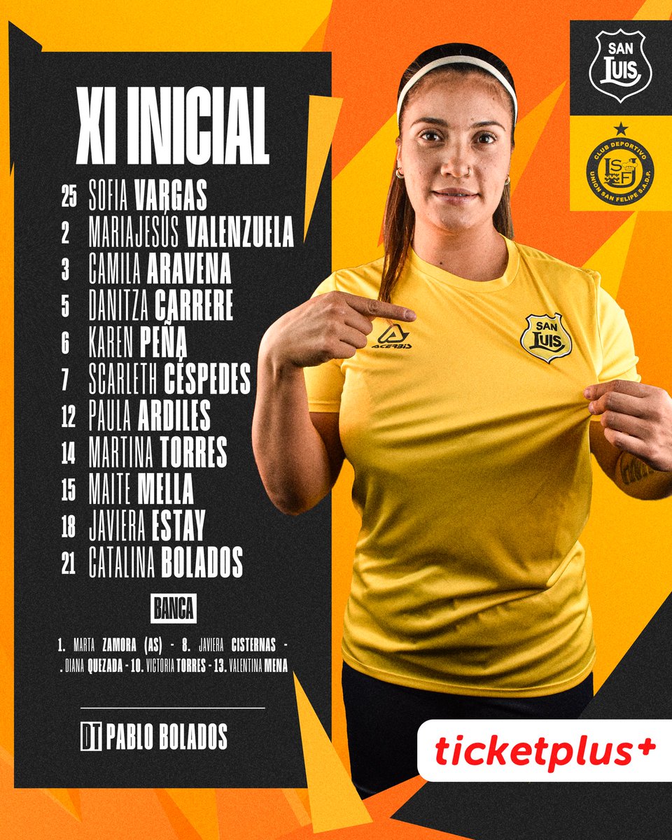 ¡ASÍ FORMAN NUESTRAS CANARIAS! 🔥 Estas son las once titulares y las alternativas que dispone Pablo Bolados para a partir de las 11 horas enfrentar a Unión San Felipe en el Lucio Fariña Fernández 👏 ¡LAS CANARIAS SIEMPRE! ✊🏻