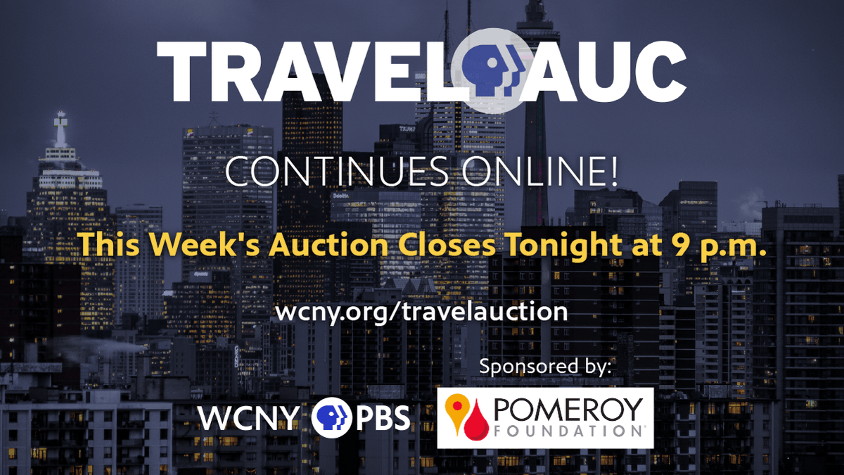 🚨 HURRY! This week's online auction closes tonight at 9 p.m.! Grab your dream trip before time runs out! Browse through all the fantastic trips now at wcny.org/travelauction. #WCNY #TravelAuc #Trips #Hotels #Vacation #Getaways #Resorts